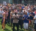 Fire Fighters Rally Oiccadilly Gardens